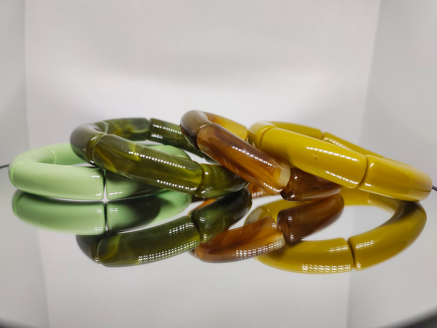 Bracelets en résine en couleur dégradé