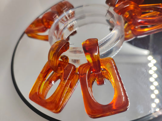 Boucles d'oreilles en résine