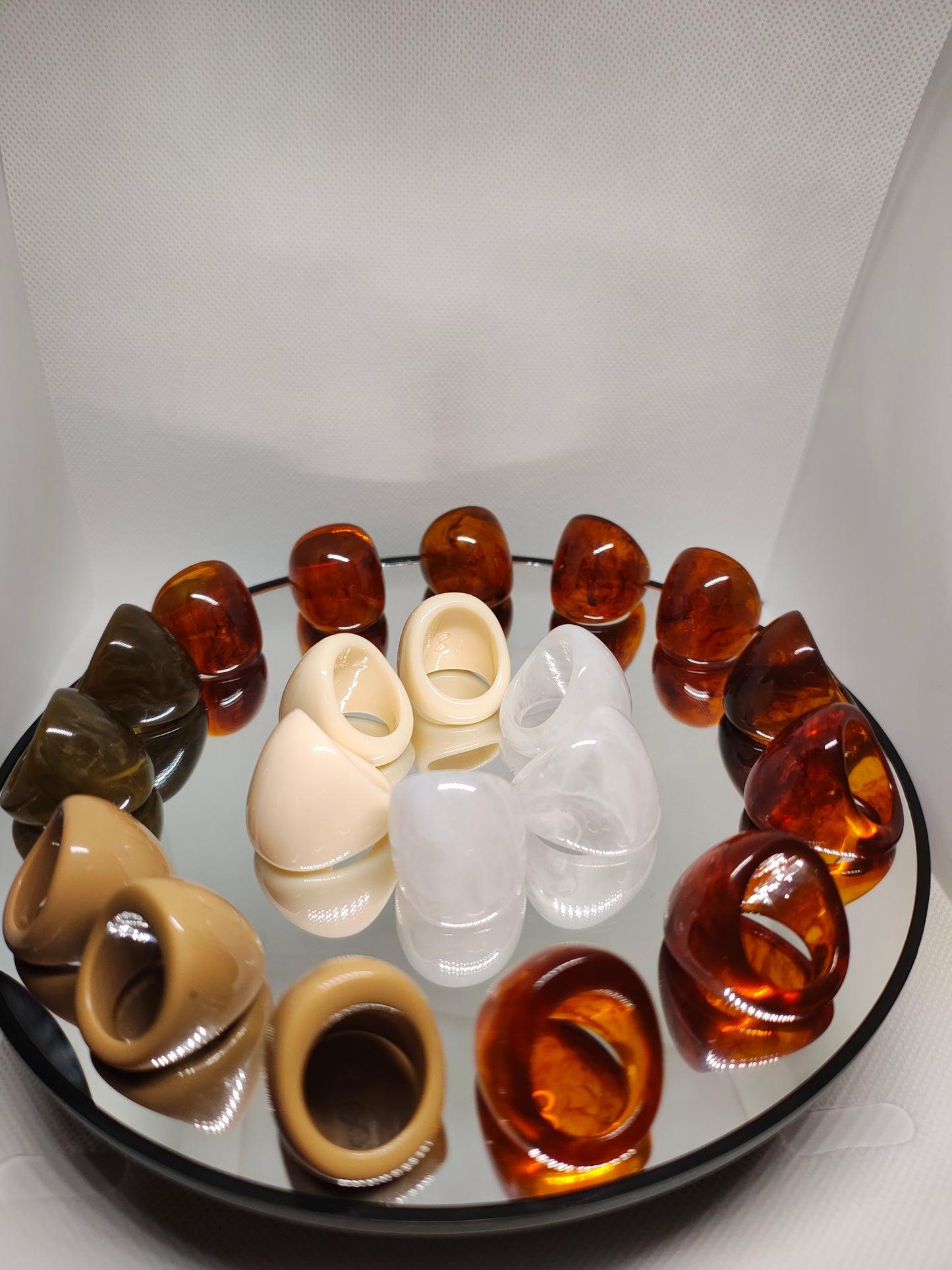 Grosse bague en résine infini