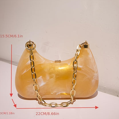 Unique Niche Design Acrylic Bag, New Fashion Trendy Versatile Sweet Cool Shoulder Purse for s, Minimalist Party Evening Clutch, Novelty Purse, Evening Bags for Women High Quality, Designer Handbags for Women, Bag for Women El