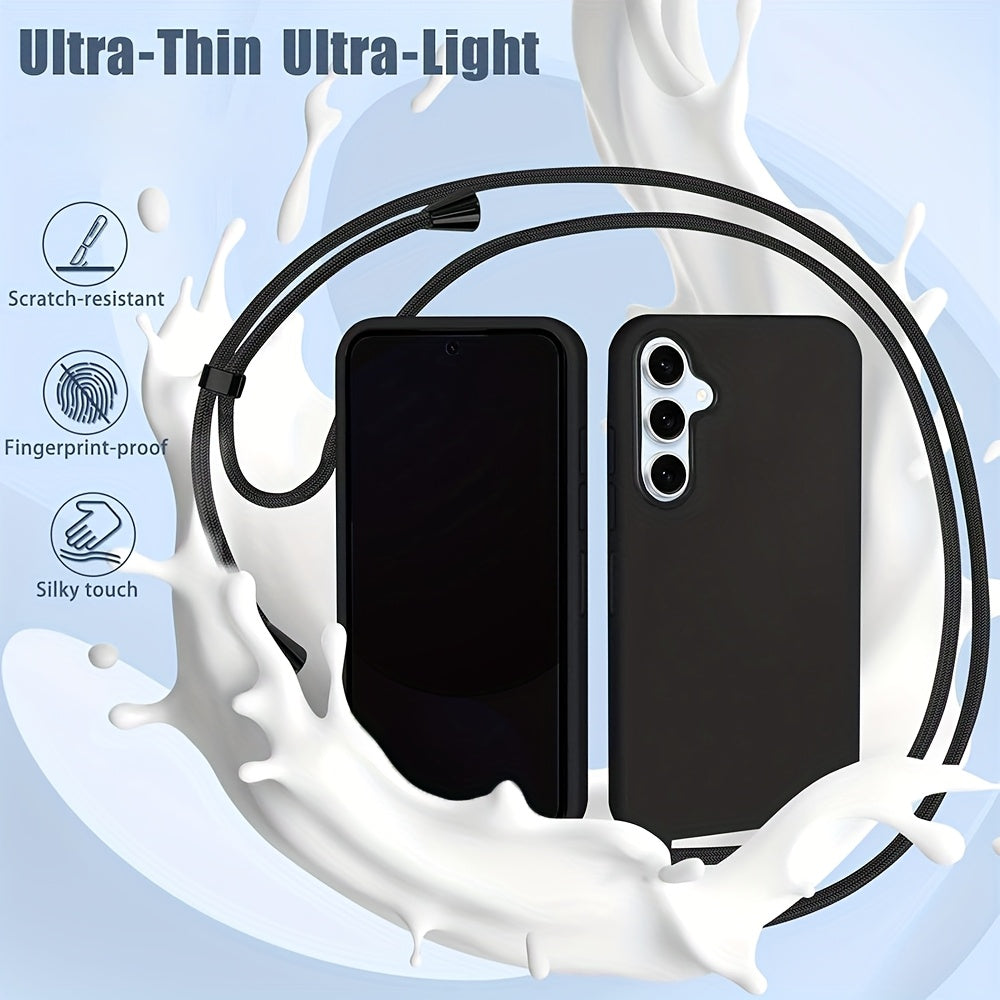 Lanyard Phone Case for Samsung for galaxy S25 Ultra, Featuring an Adjustable Necklace And a Soft Neck Lanyard for Shock Absorption. Compatible with for samsung for galaxy S24, S23, S22, S21 Ultra Plus, And S21 FE, This Luxury