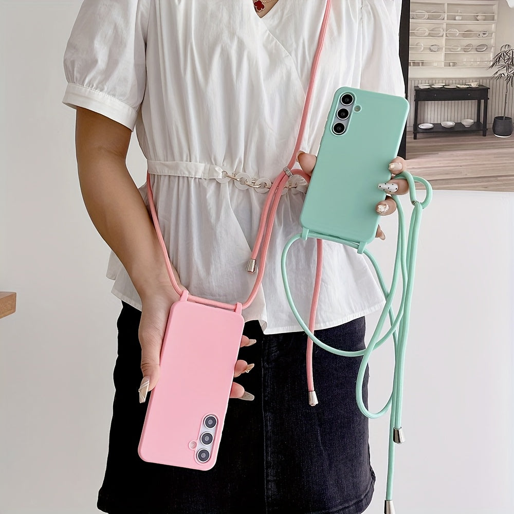 Lanyard Phone Case for Samsung for galaxy S25 Ultra, Featuring an Adjustable Necklace And a Soft Neck Lanyard for Shock Absorption. Compatible with for samsung for galaxy S24, S23, S22, S21 Ultra Plus, And S21 FE, This Luxury