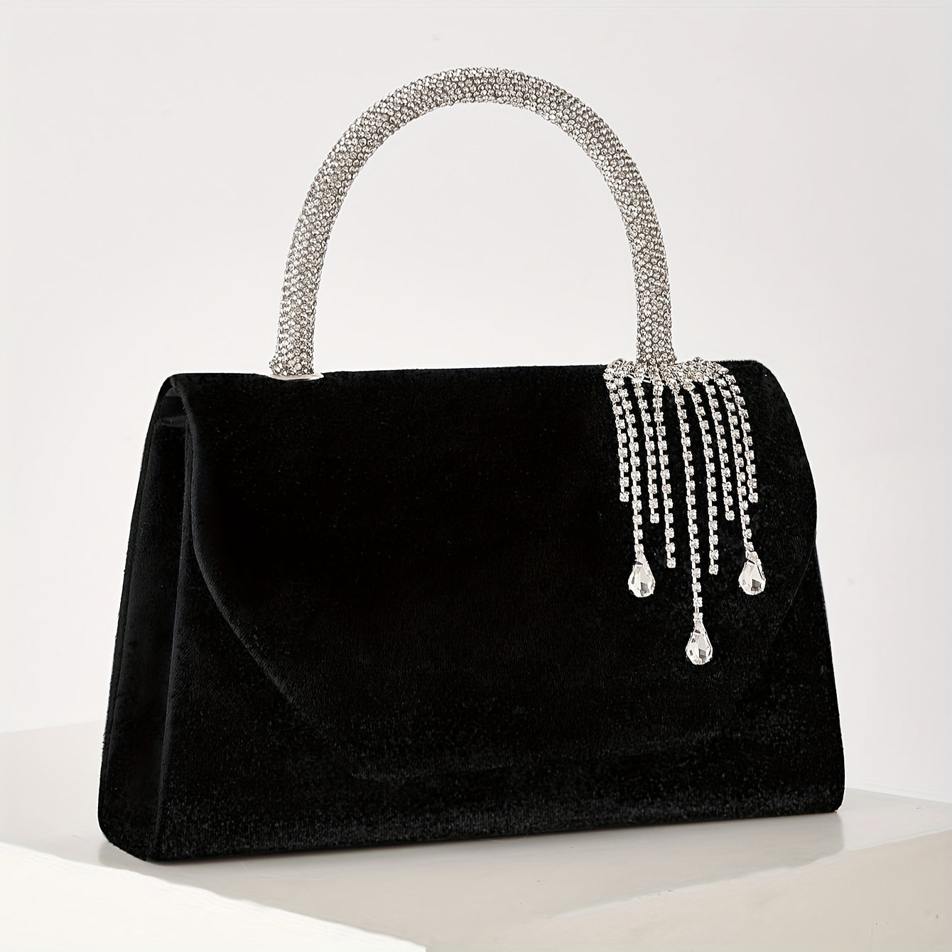 Women's Elegant Rhinestone Evening Handbag & Crossbody Bag with Detachable Chain Strap - Luxury Prom, Wedding, Party Purse in Burgundy/Black - Closure & Lining - Sparkling Clutch for Formal Events, Prom Dress Accessory - Plus