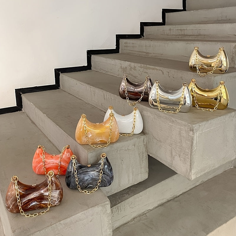 Unique Niche Design Acrylic Bag, New Fashion Trendy Versatile Sweet Cool Shoulder Purse for s, Minimalist Party Evening Clutch, Novelty Purse, Evening Bags for Women High Quality, Designer Handbags for Women, Bag for Women El