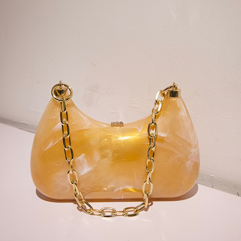 Unique Niche Design Acrylic Bag, New Fashion Trendy Versatile Sweet Cool Shoulder Purse for s, Minimalist Party Evening Clutch, Novelty Purse, Evening Bags for Women High Quality, Designer Handbags for Women, Bag for Women El