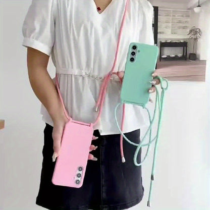 Lanyard Phone Case for Samsung for galaxy S25 Ultra, Featuring an Adjustable Necklace And a Soft Neck Lanyard for Shock Absorption. Compatible with for samsung for galaxy S24, S23, S22, S21 Ultra Plus, And S21 FE, This Luxury