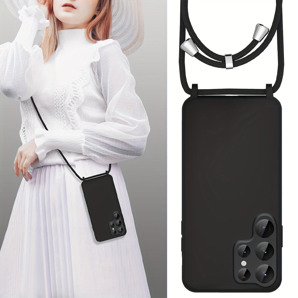 Lanyard Phone Case for Samsung for galaxy S25 Ultra, Featuring an Adjustable Necklace And a Soft Neck Lanyard for Shock Absorption. Compatible with for samsung for galaxy S24, S23, S22, S21 Ultra Plus, And S21 FE, This Luxury