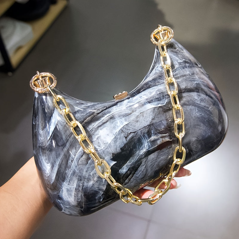 Unique Niche Design Acrylic Bag, New Fashion Trendy Versatile Sweet Cool Shoulder Purse for s, Minimalist Party Evening Clutch, Novelty Purse, Evening Bags for Women High Quality, Designer Handbags for Women, Bag for Women El