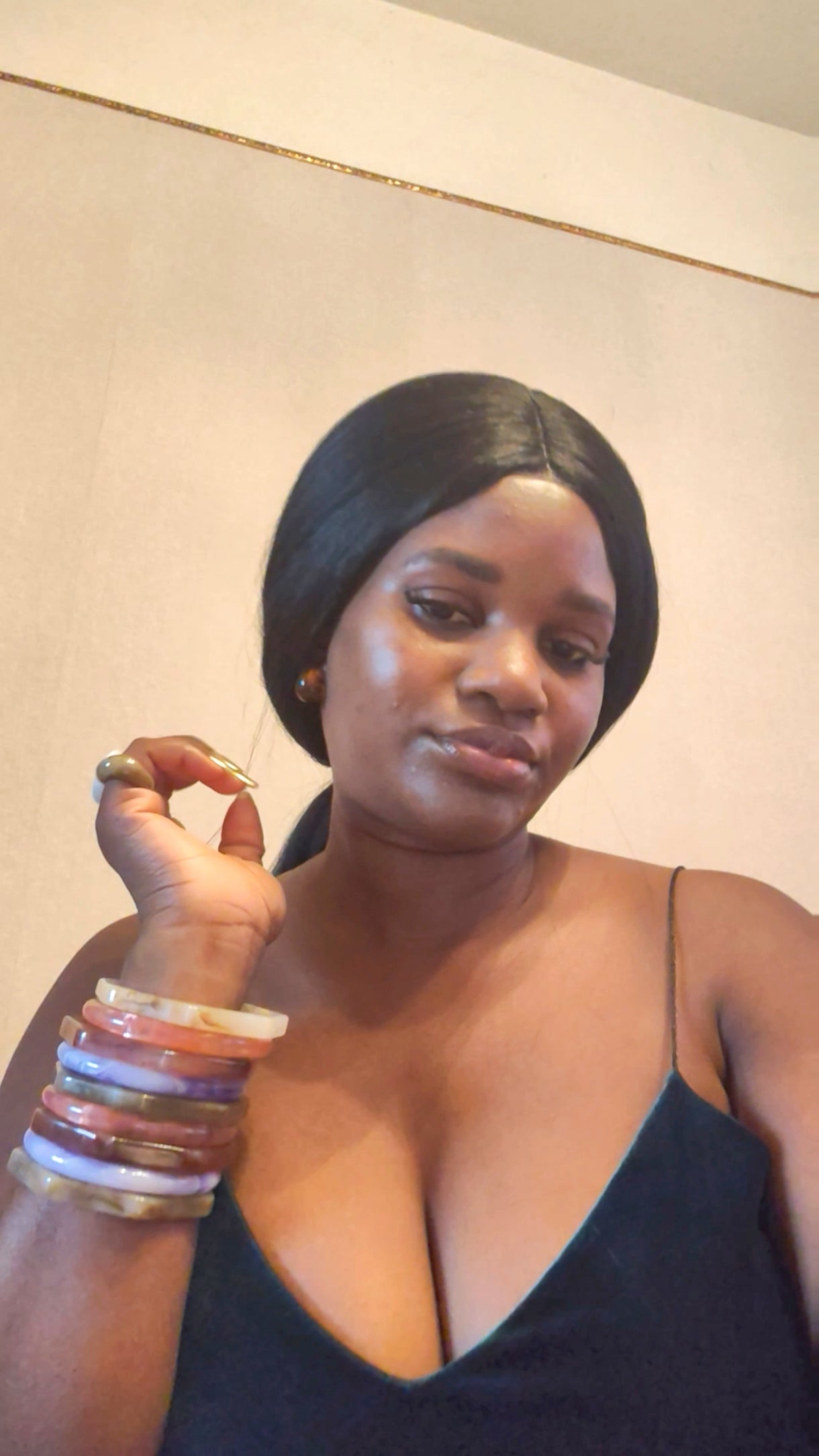 bracelets en résine multicolore, jonc resin