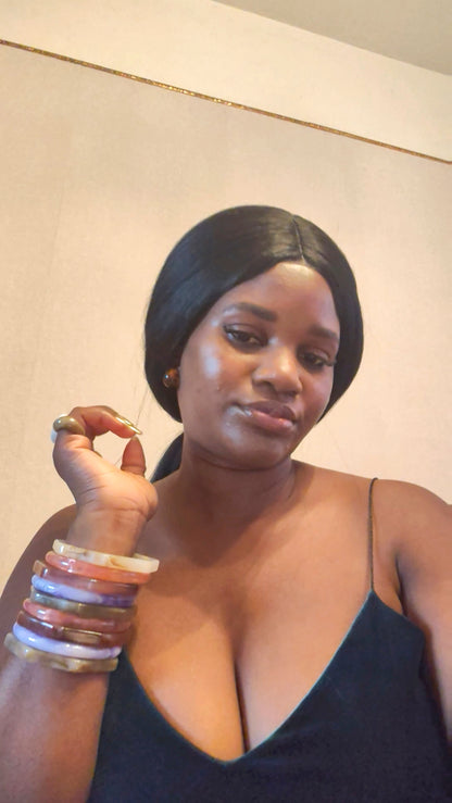 bracelets en résine multicolore, jonc resin