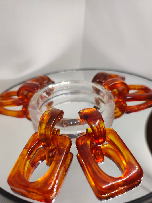 Boucles d'oreilles en résine