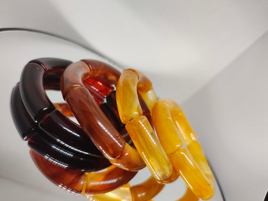 Bracelets en résine en couleur dégradé