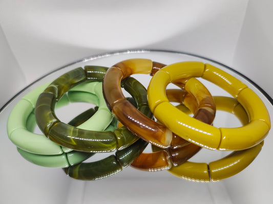 Bracelets en résine en couleur dégradé